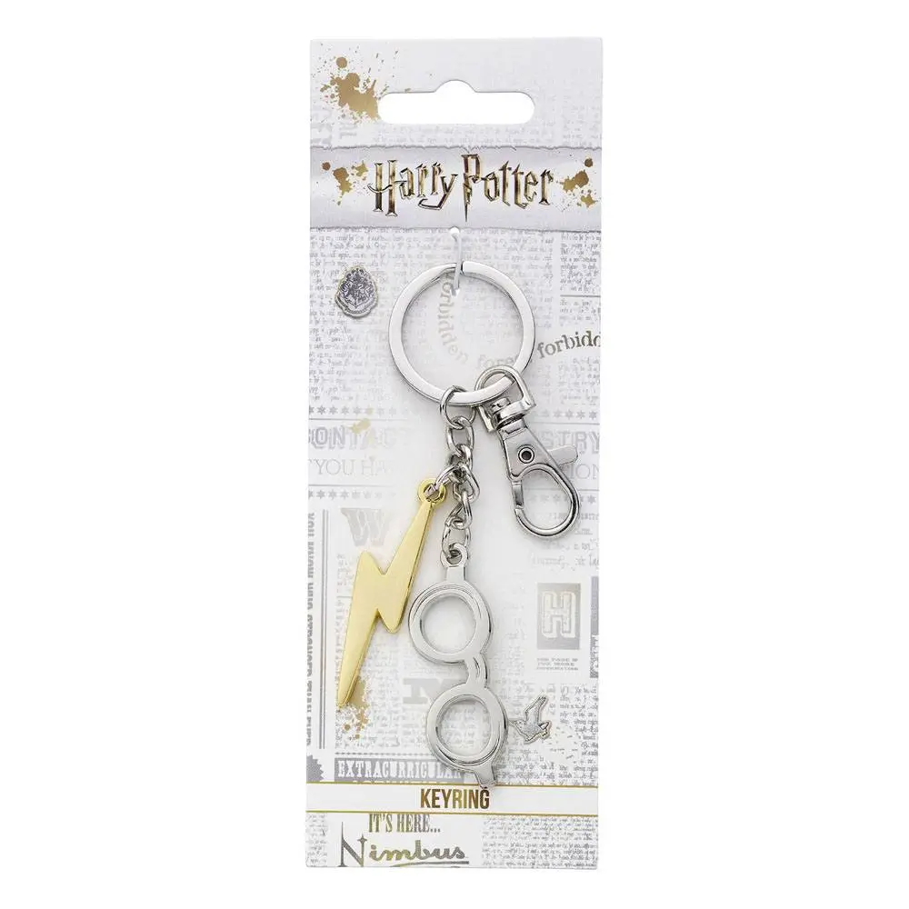 Harry Potter kulcstartó ightening Bolt & Glasses (silver plated) termékfotó