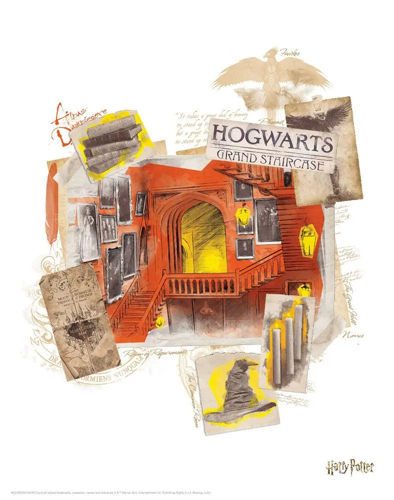 Harry Potter Lithograph 10 darabos Litográfia 36 x 28 cm termékfotó