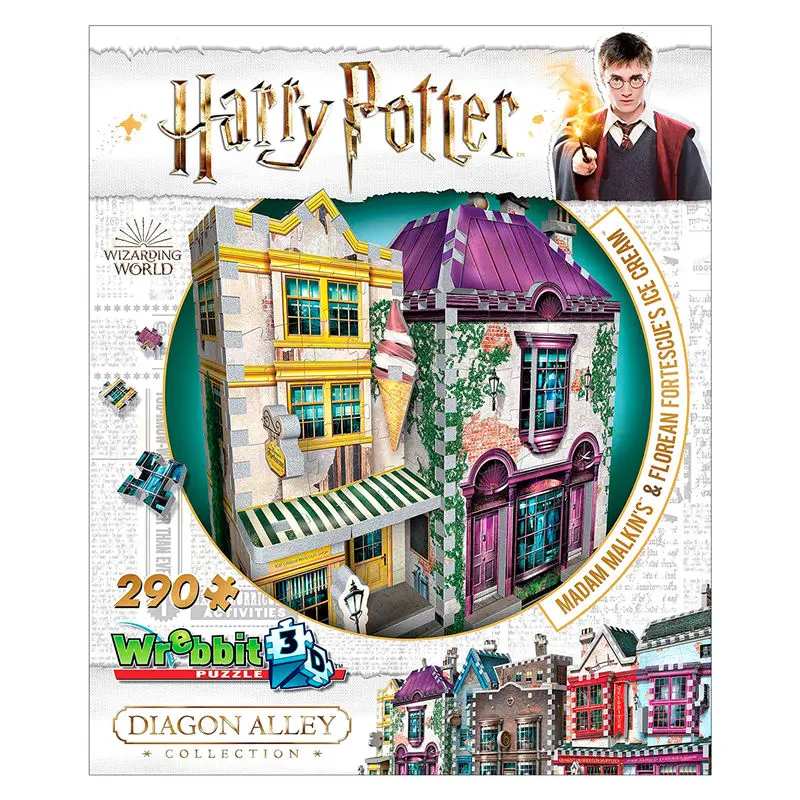 Harry Potter Madame Malkins &amp; Florean Fortecsue's Ice Cream shop 3D puzzle termékfotó