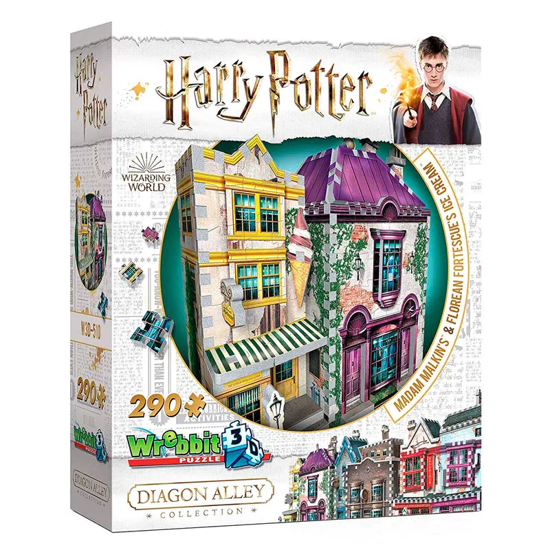 Harry Potter Madame Malkins &amp; Florean Fortecsue's Ice Cream shop 3D puzzle termékfotó