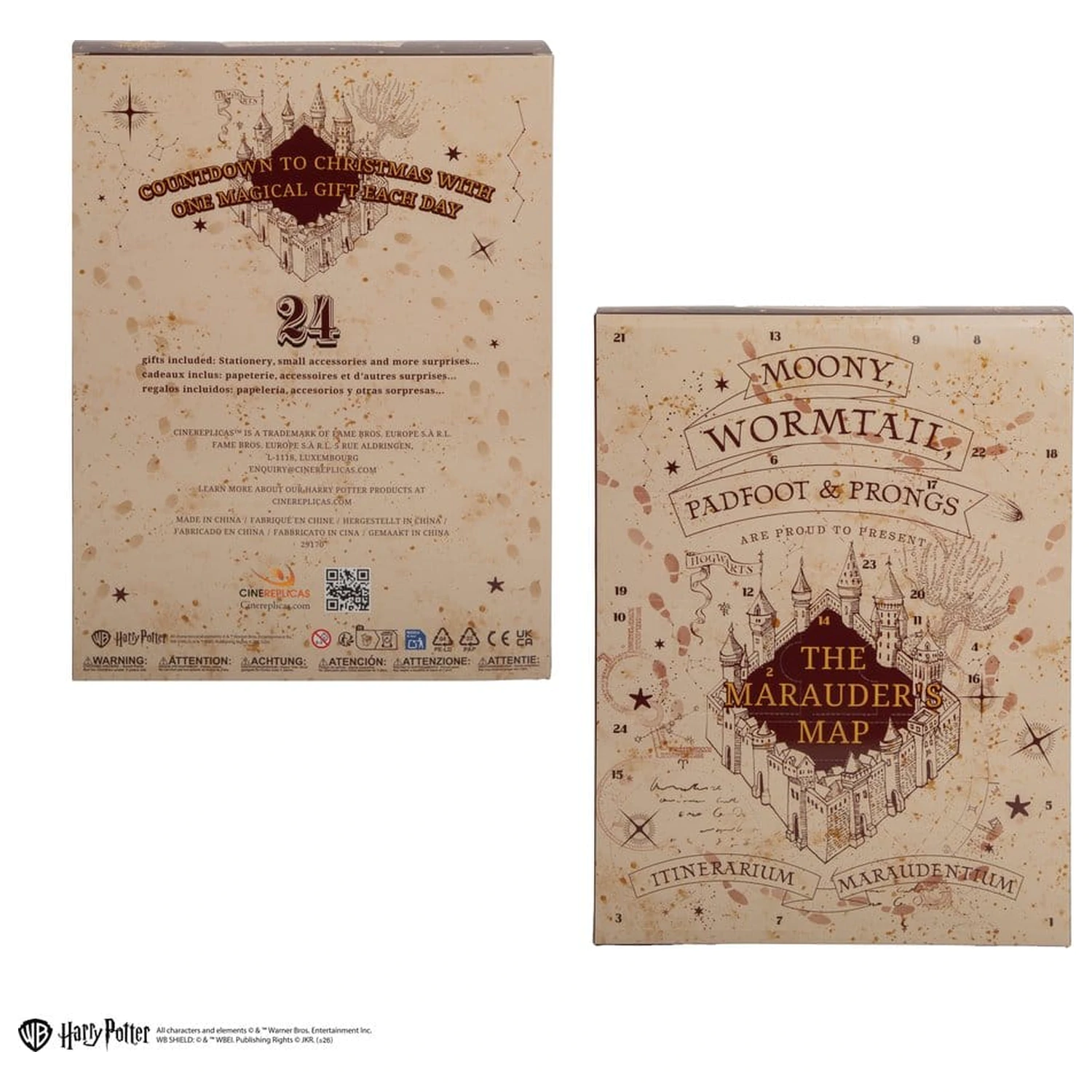 Harry Potter Marauder's Map New Edition adventi kalendárium 2026 termékfotó