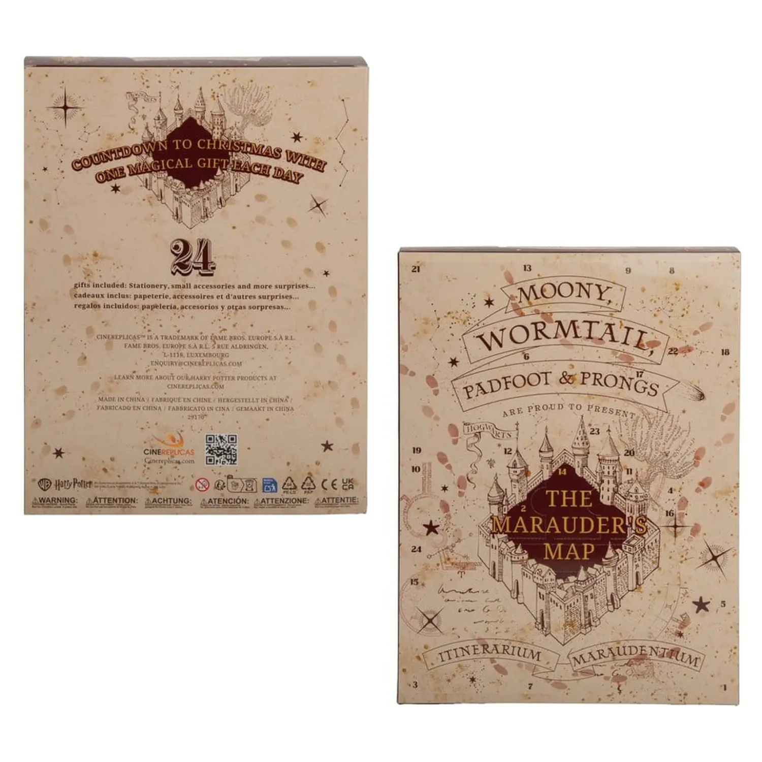 Harry Potter Marauder's Map New Edition adventi kalendárium 2026 termékfotó