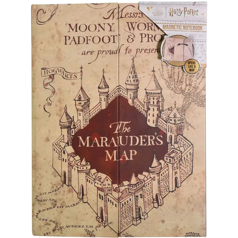 Harry Potter Marauders Map A5-ös jegyzetfüzet termékfotó