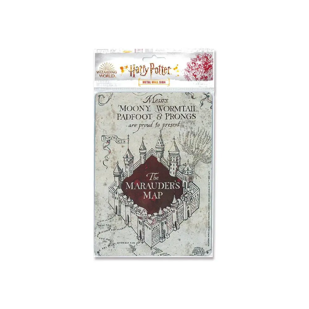 Harry Potter Marauders Map fémtábla 15 x 21 cm termékfotó