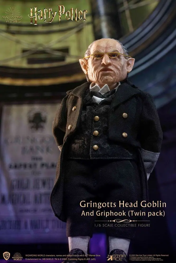 Harry Potter My Favourite Movie akciófiguras 1/6 Gringotts Head Goblin &amp; Griphook 20 cm termékfotó