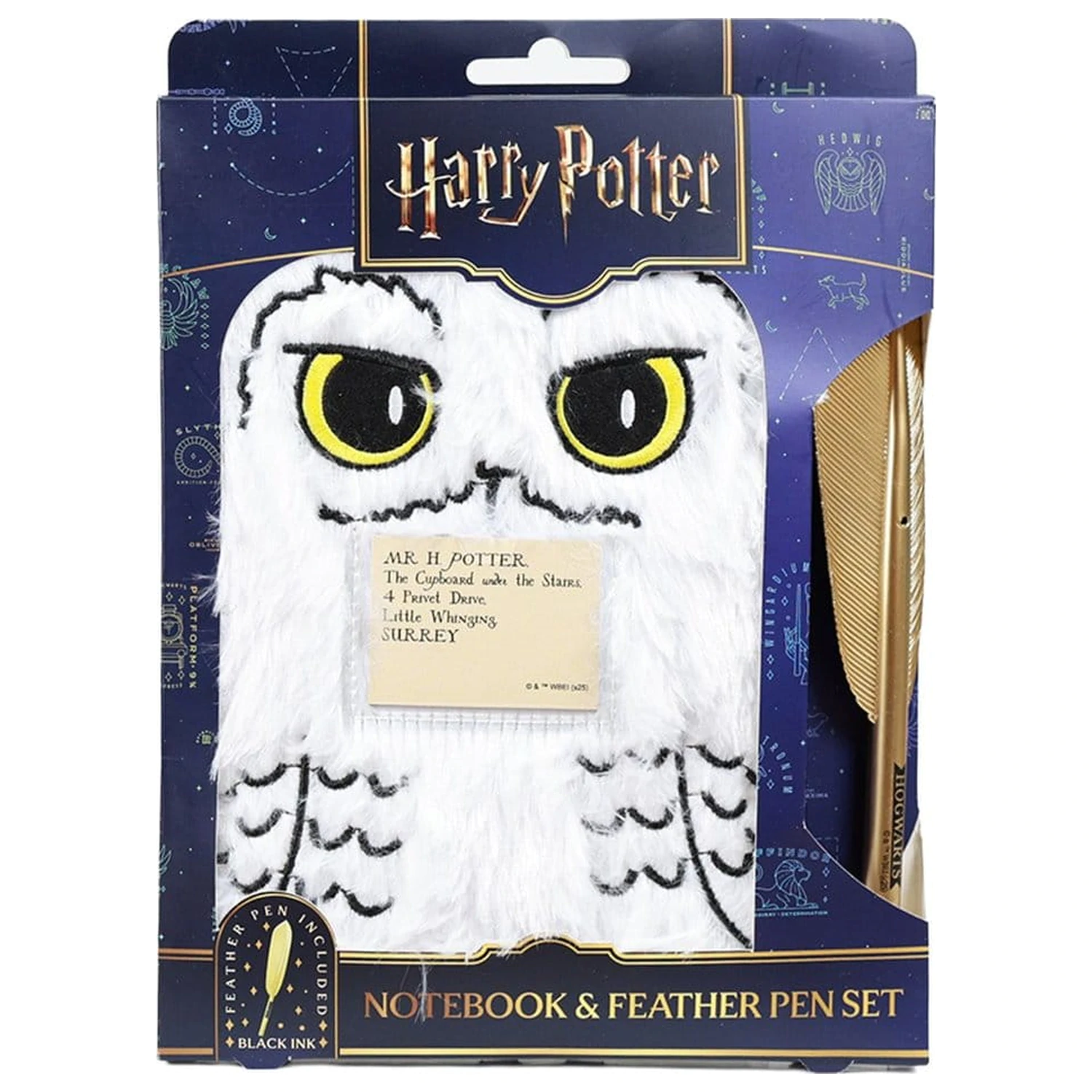 Harry Potter plüss jegyzetfüzet csomag és toll Hedwig Magical Locations termékfotó