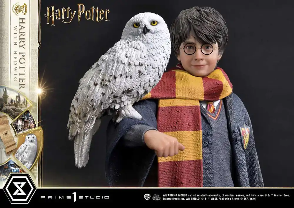 Harry Potter Prime Collectibles 1/6 Harry Potter with Hedwig szobor figura 28 cm termékfotó