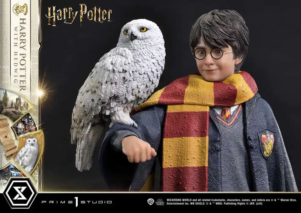 Harry Potter Prime Collectibles 1/6 Harry Potter with Hedwig szobor figura 28 cm termékfotó