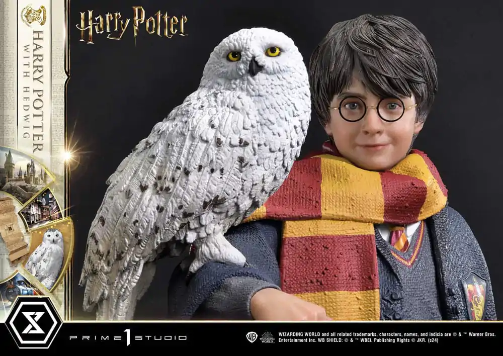 Harry Potter Prime Collectibles 1/6 Harry Potter with Hedwig szobor figura 28 cm termékfotó