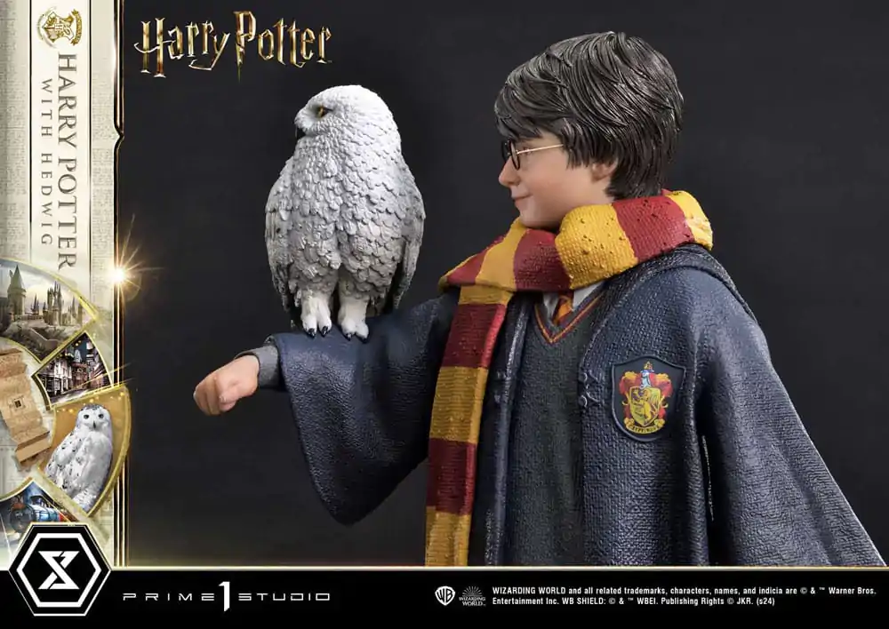 Harry Potter Prime Collectibles 1/6 Harry Potter with Hedwig szobor figura 28 cm termékfotó