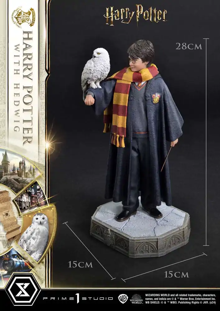 Harry Potter Prime Collectibles 1/6 Harry Potter with Hedwig szobor figura 28 cm termékfotó