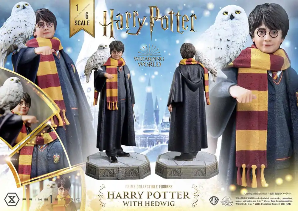 Harry Potter Prime Collectibles 1/6 Harry Potter with Hedwig szobor figura 28 cm termékfotó