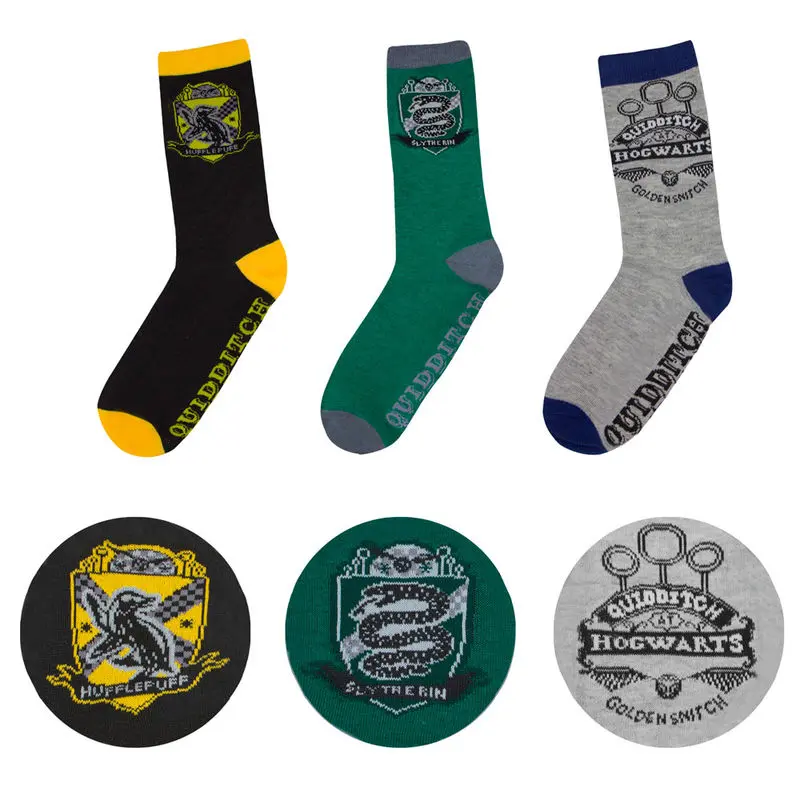 Harry Potter Quidditch Hogwarts 4-es zokni csomag termékfotó