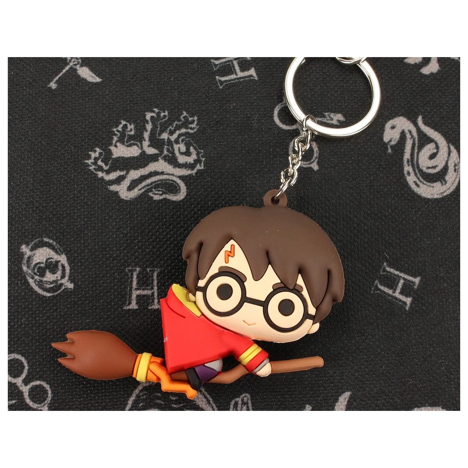 Harry Potter Harry on Broom gumis kulcstartó 7 cm termékfotó