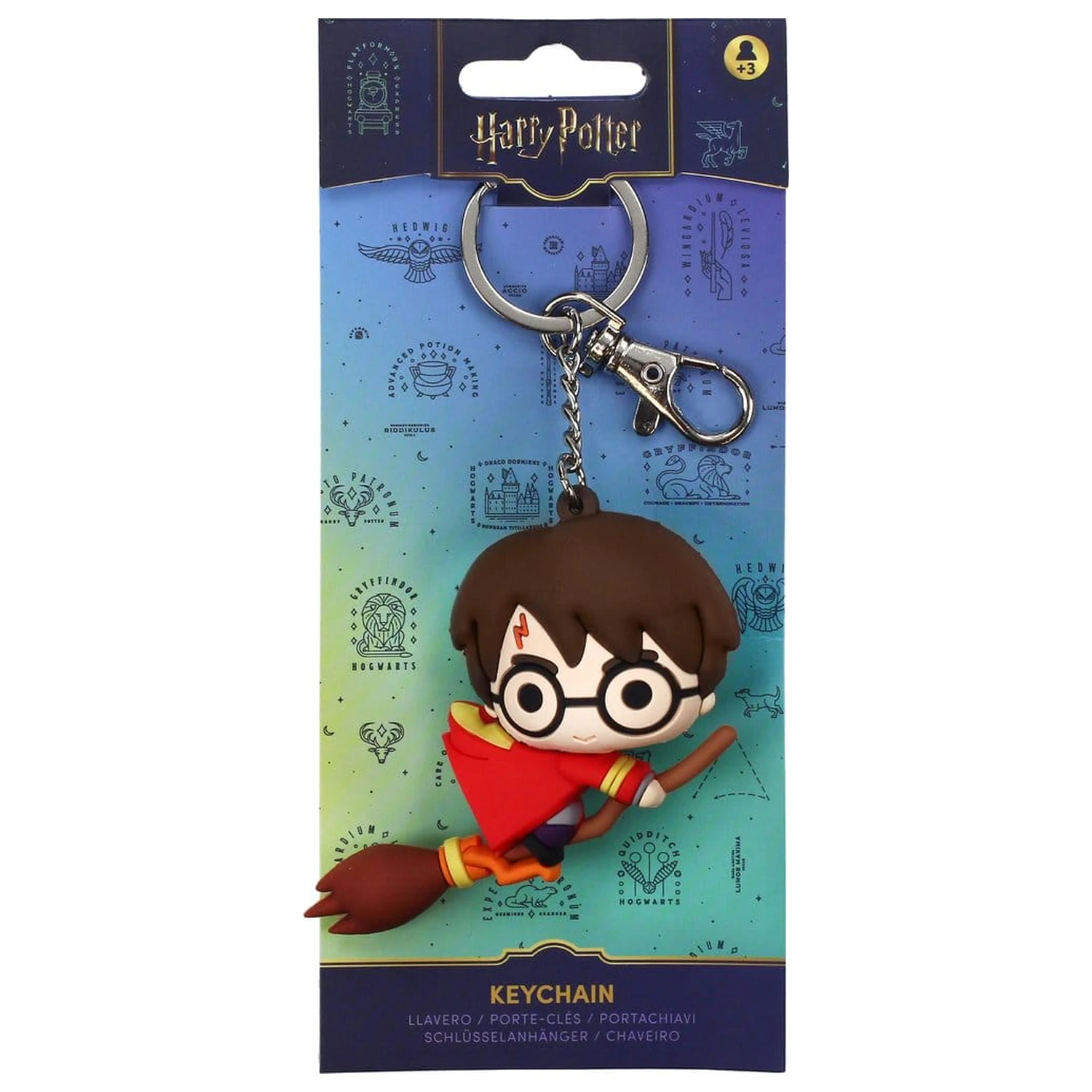 Harry Potter Harry on Broom gumis kulcstartó 7 cm termékfotó