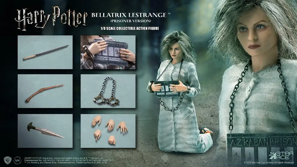 Harry Potter Real Master Series akciófigura 1/8 Bellatrix Lestrange Prisoner Version 23 cm termékfotó