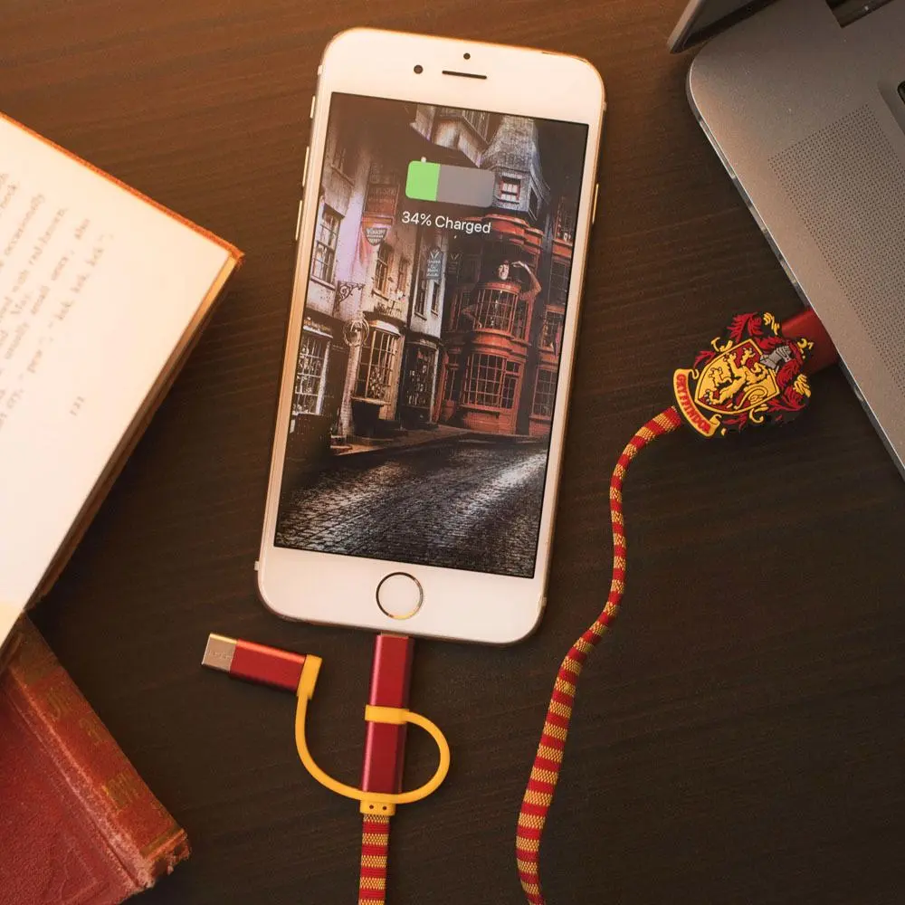 Harry Potter Retractable Hogwarts Scraf Cable 3in1 Griffendél termékfotó