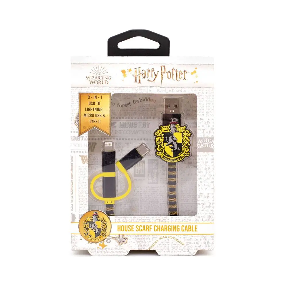 Harry Potter Retractable Hogwarts Scraf Cable 3in1 Hugrabug termékfotó