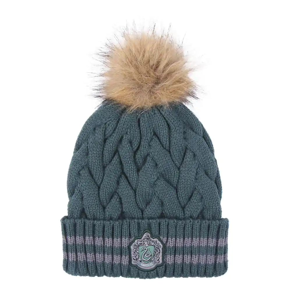Harry Potter Slytherin Dark Green Pompon kötött sapka termékfotó