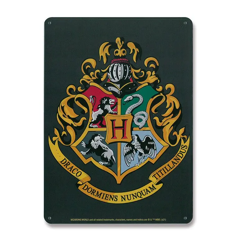 Harry Potter Hogwarts Logo fémtábla 15 x 21 cm termékfotó