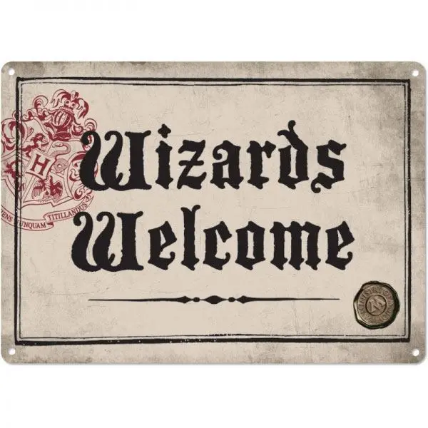 Harry Potter Tin Sign Wizards Welcome 21 x 15 cm termékfotó