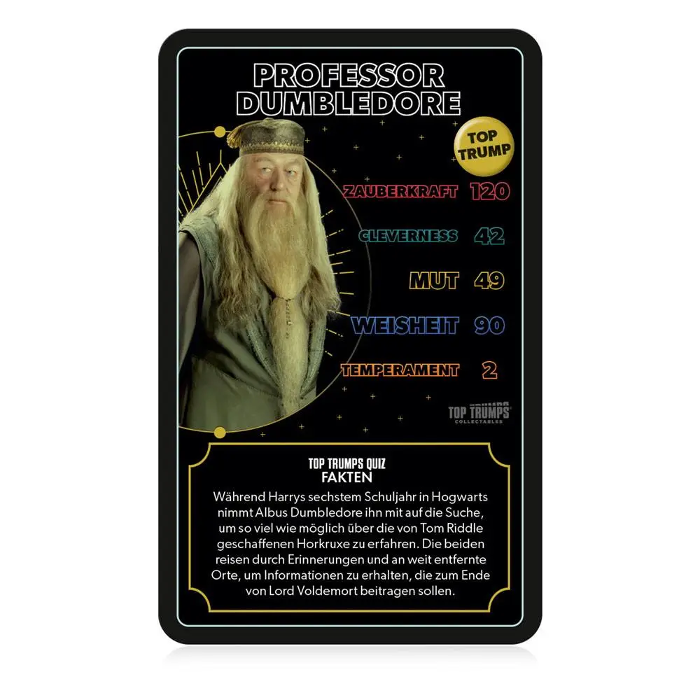 Harry Potter Top Trumps Quiz Heroes of Hogwarts Collectables Német nyelvű kártyajáték termékfotó