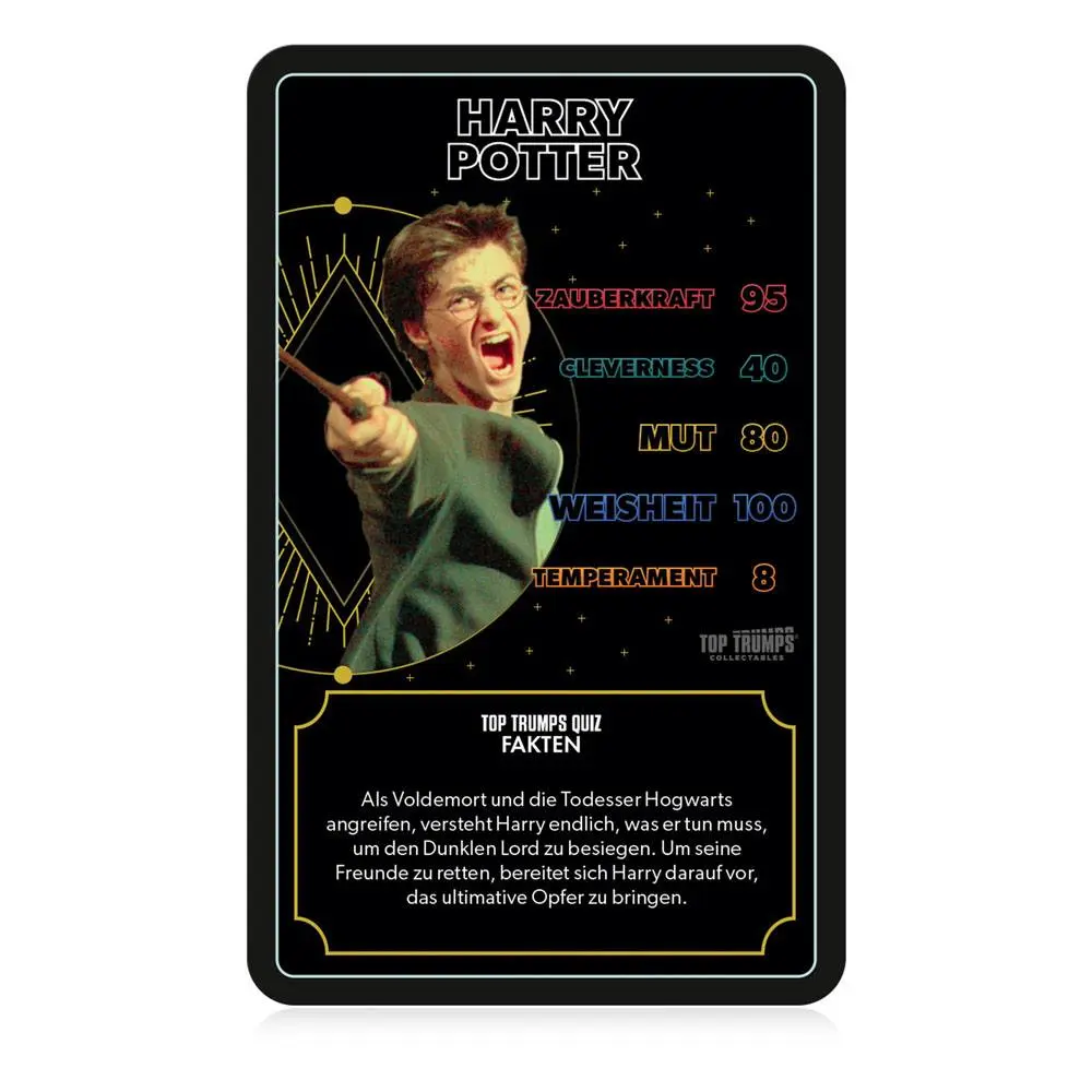 Harry Potter Top Trumps Quiz Heroes of Hogwarts Collectables Német nyelvű kártyajáték termékfotó