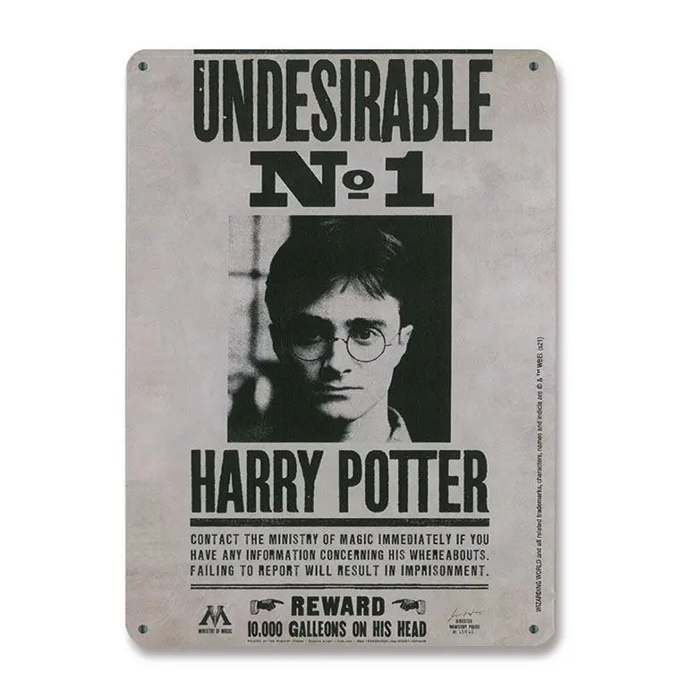 Harry Potter Undesirable No. 1 fémtábla 15 x 21 cm termékfotó