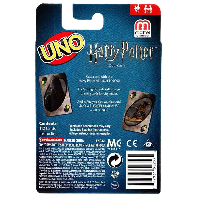 Harry Potter UNO kártyajáték termékfotó
