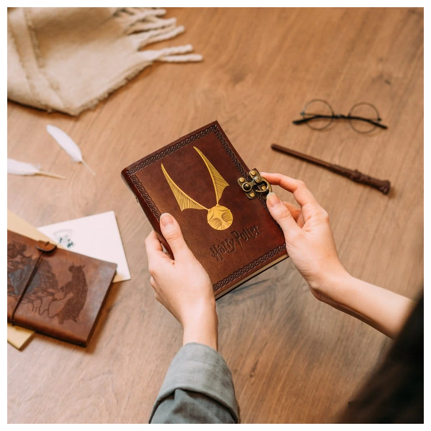 Harry Potter bőrkötésű jegyzetfüzet termékfotó