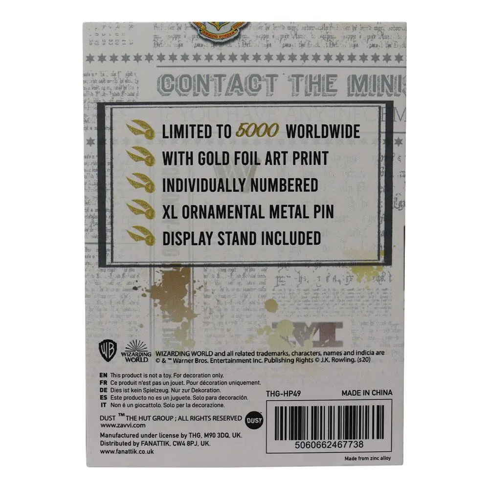 Harry Potter XL Oversized Snitch prémium kitűző (aranyozott) termékfotó