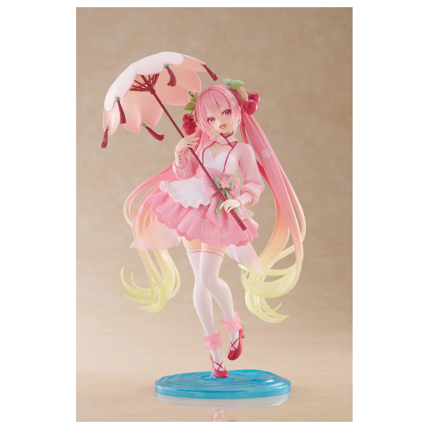 Hatsune Miku AMP Newley Written Sakura Miku Sakura Dress Ver. PVC szobor figura 21 cm termékfotó