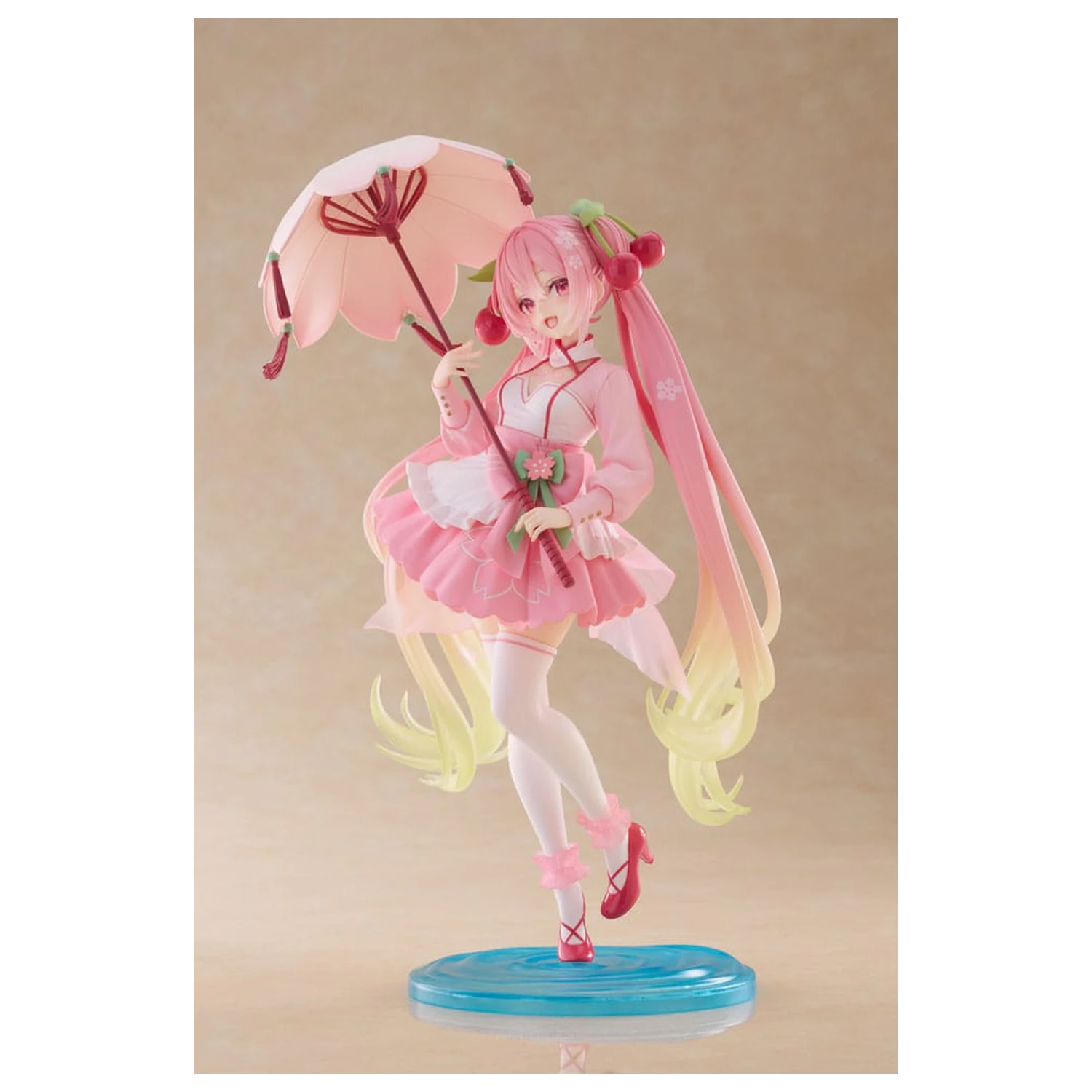 Hatsune Miku AMP Newley Written Sakura Miku Sakura Dress Ver. PVC szobor figura 21 cm termékfotó