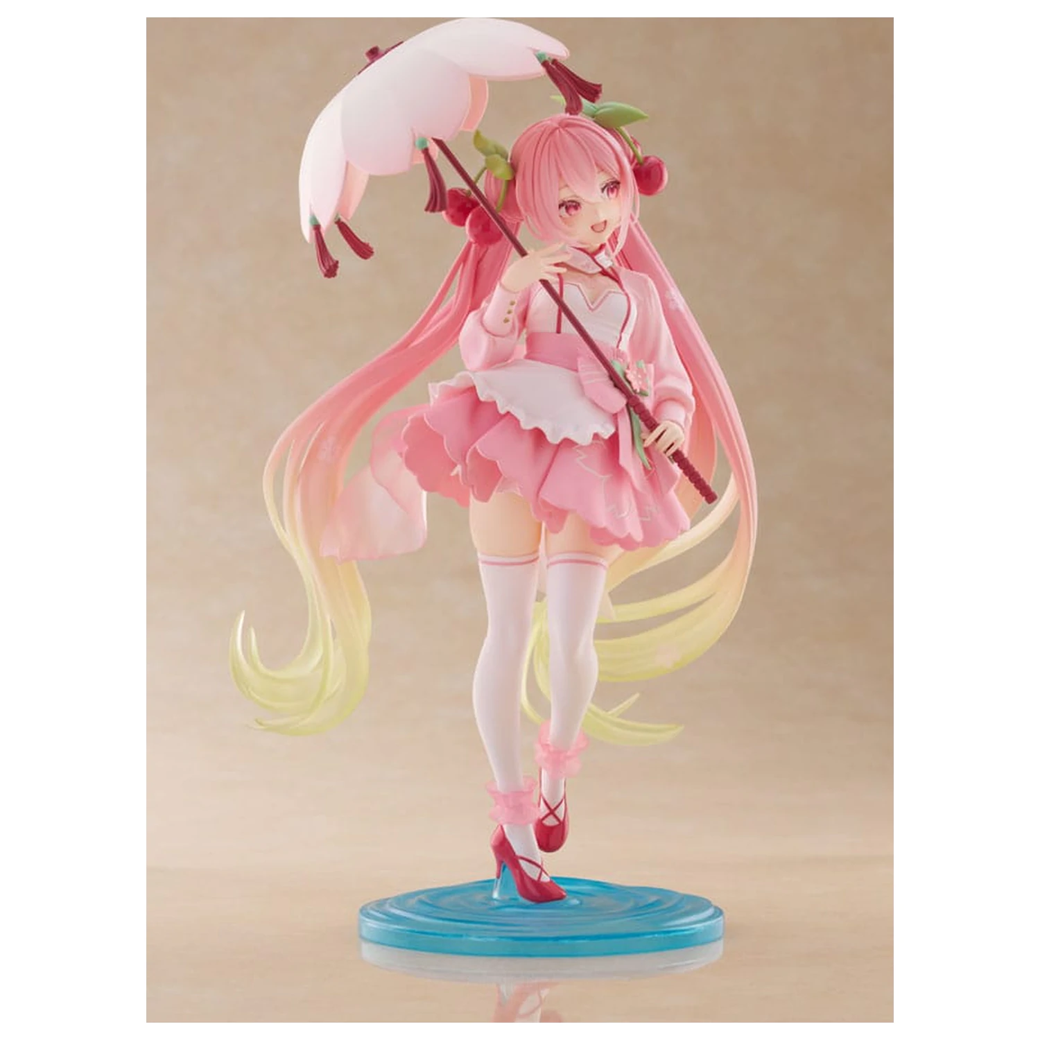 Hatsune Miku AMP Newley Written Sakura Miku Sakura Dress Ver. PVC szobor figura 21 cm termékfotó