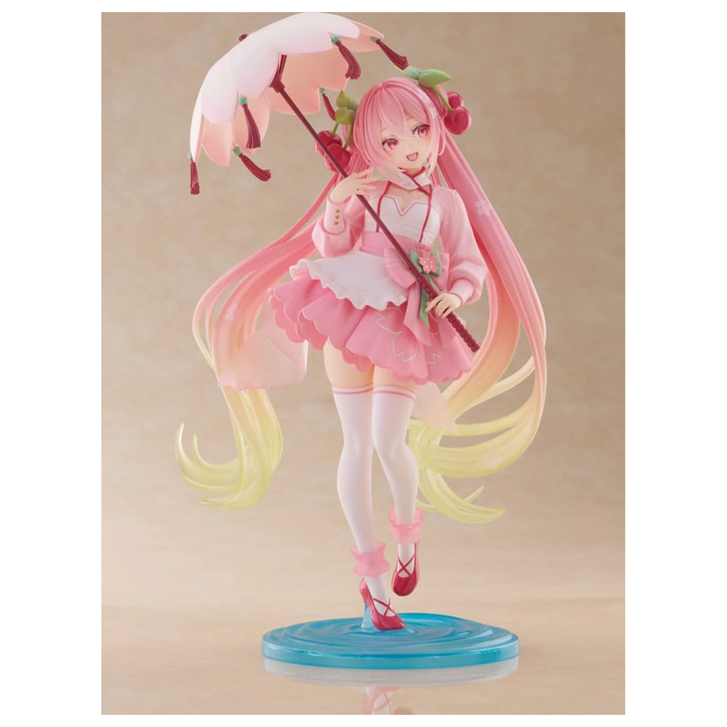 Hatsune Miku AMP Newley Written Sakura Miku Sakura Dress Ver. PVC szobor figura 21 cm termékfotó