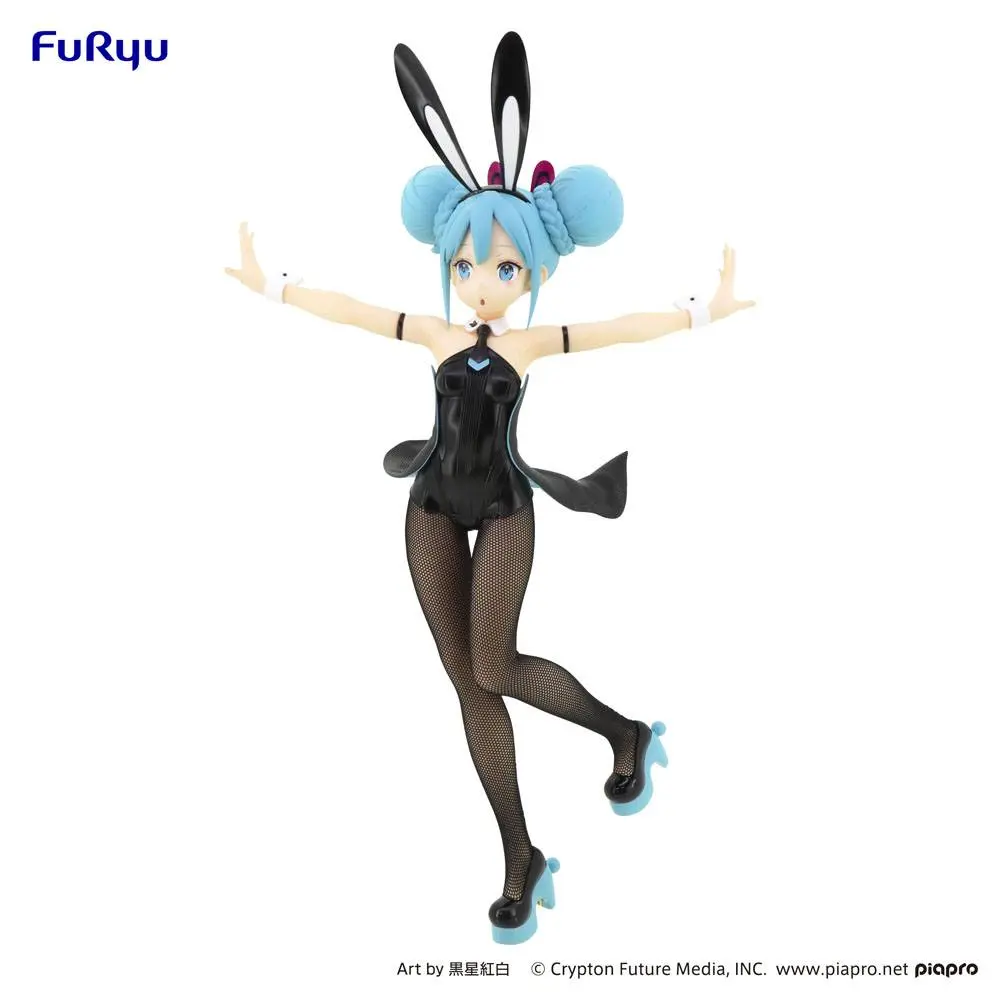 Hatsune Miku BiCute Bunnies Hatsune Miku Black Ver. PVC szobor figura 30 cm termékfotó