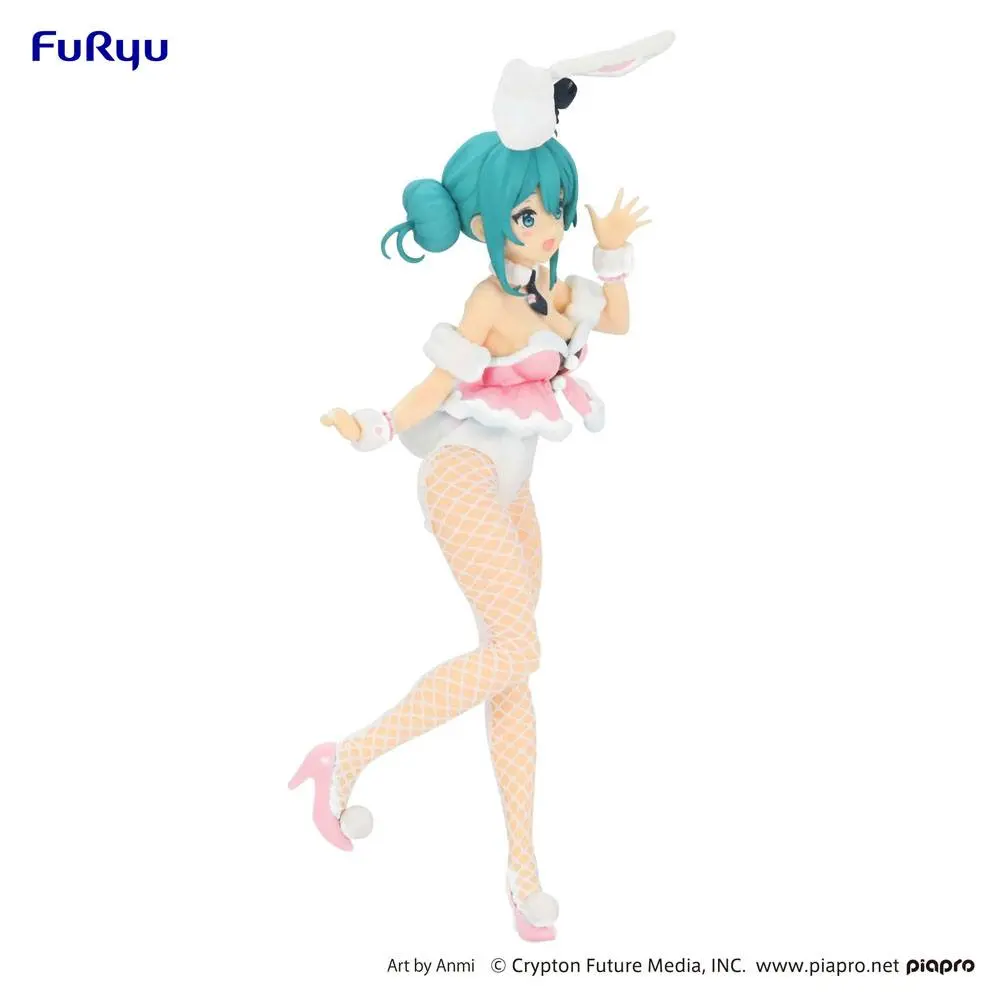 Hatsune Miku BiCute Bunnies  Hatsune Miku White Rabbit Baby Pink Ver. PVC szobor figura 28 cm termékfotó