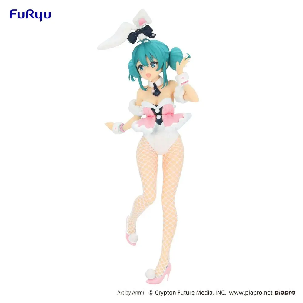 Hatsune Miku BiCute Bunnies  Hatsune Miku White Rabbit Baby Pink Ver. PVC szobor figura 28 cm termékfotó