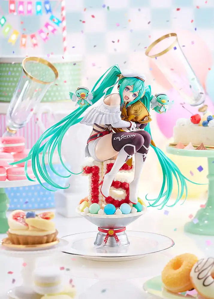 Hatsune Miku Characters 1/6 Racing Miku: 2023 - 15th Anniversary Ver. PVC szobor figura 26 cm termékfotó