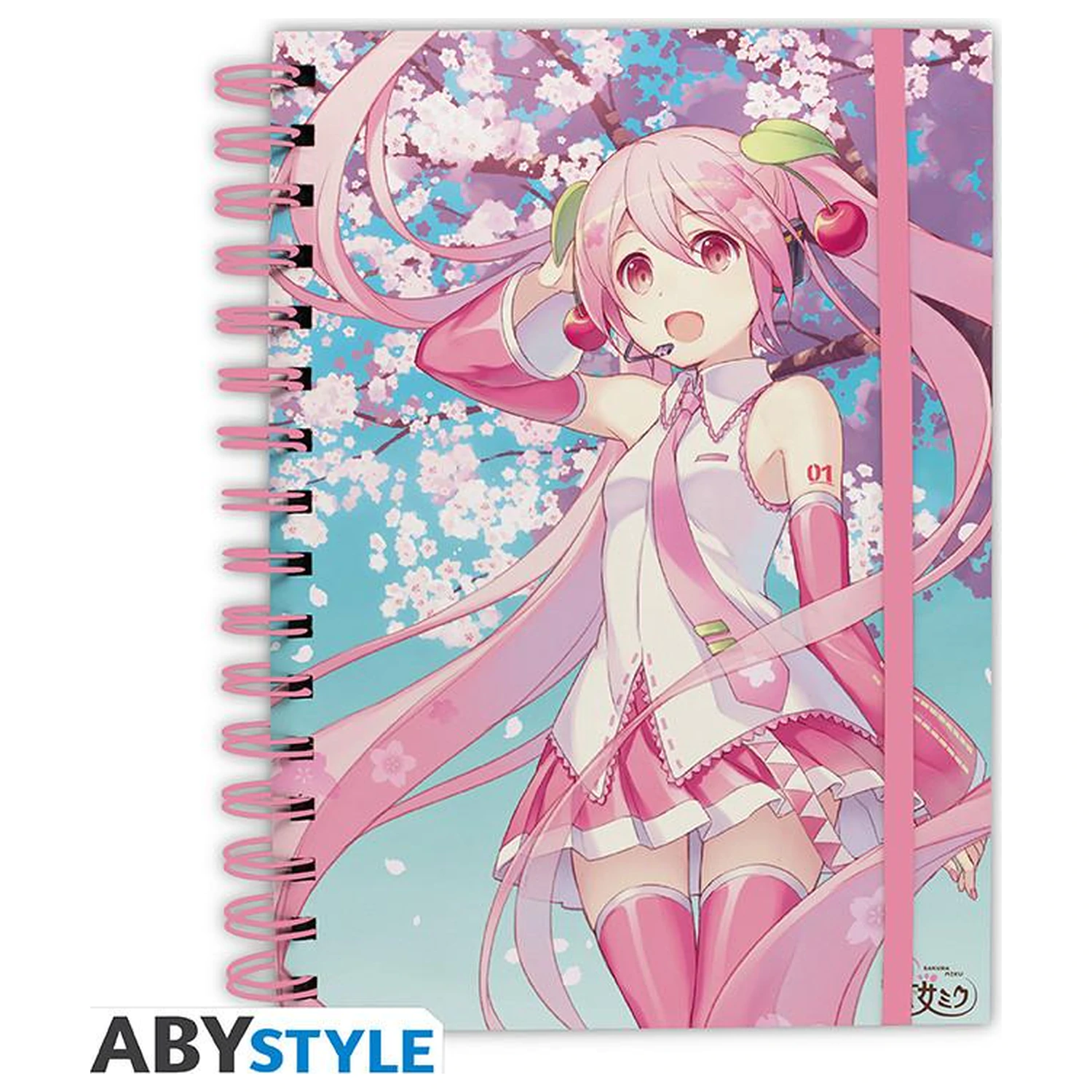 Hatsune Miku Cherry Blossoms A5 Spiral jegyzetfüzet  termékfotó