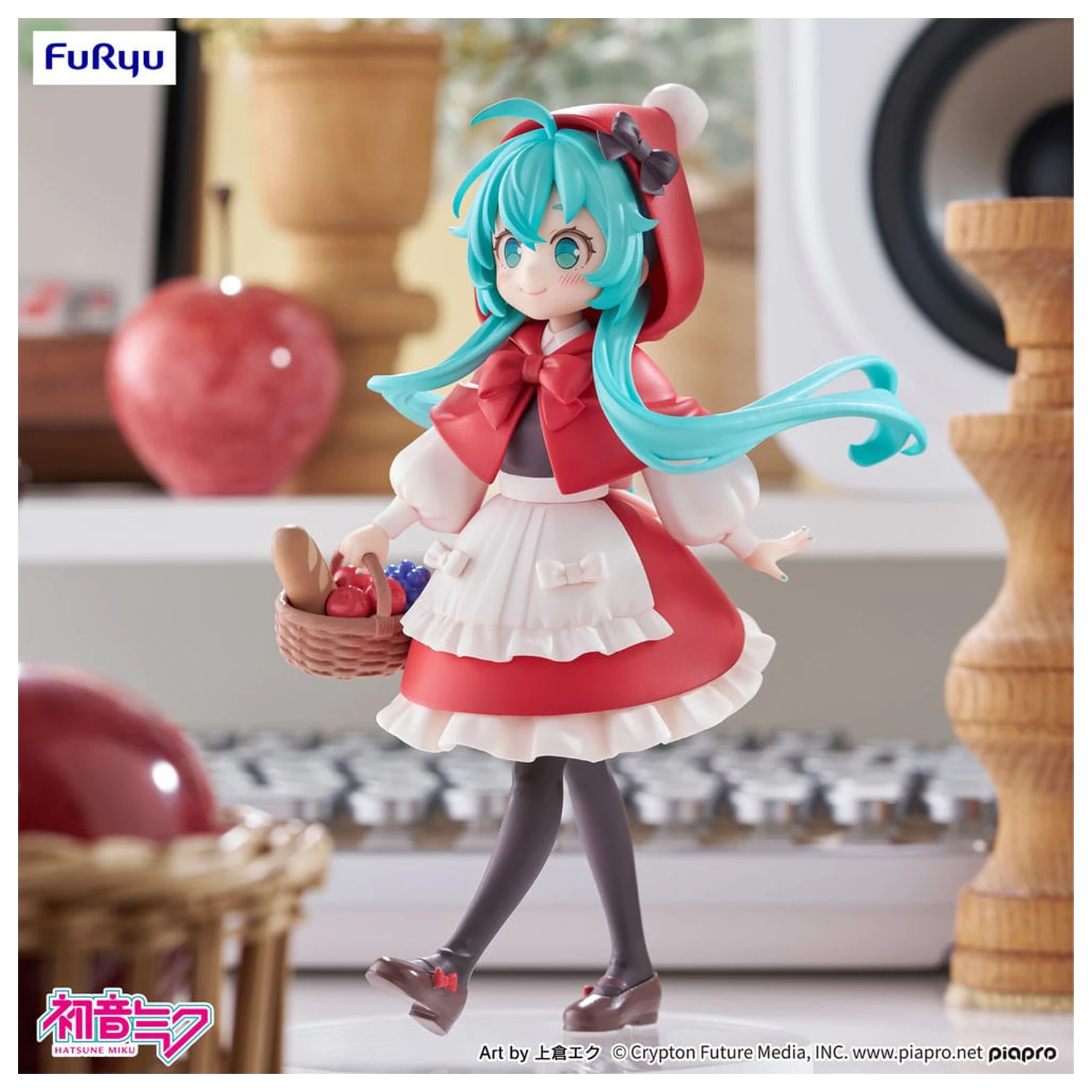 Hatsune Miku Desktop Fairy Hatsune Miku Little red riding hood Ver. PVC szobor figura 16 cm   termékfotó
