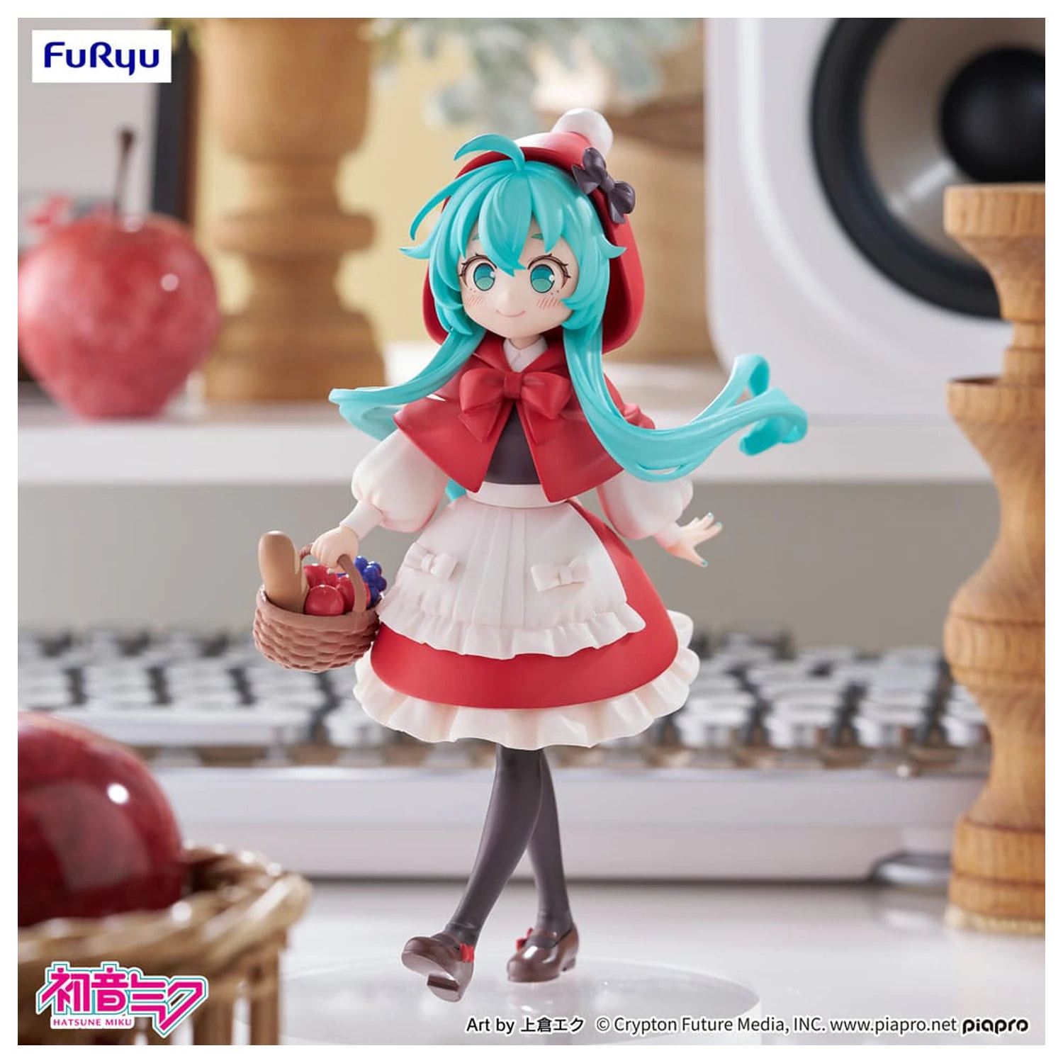 Hatsune Miku Desktop Fairy Hatsune Miku Little red riding hood Ver. PVC szobor figura 16 cm   termékfotó