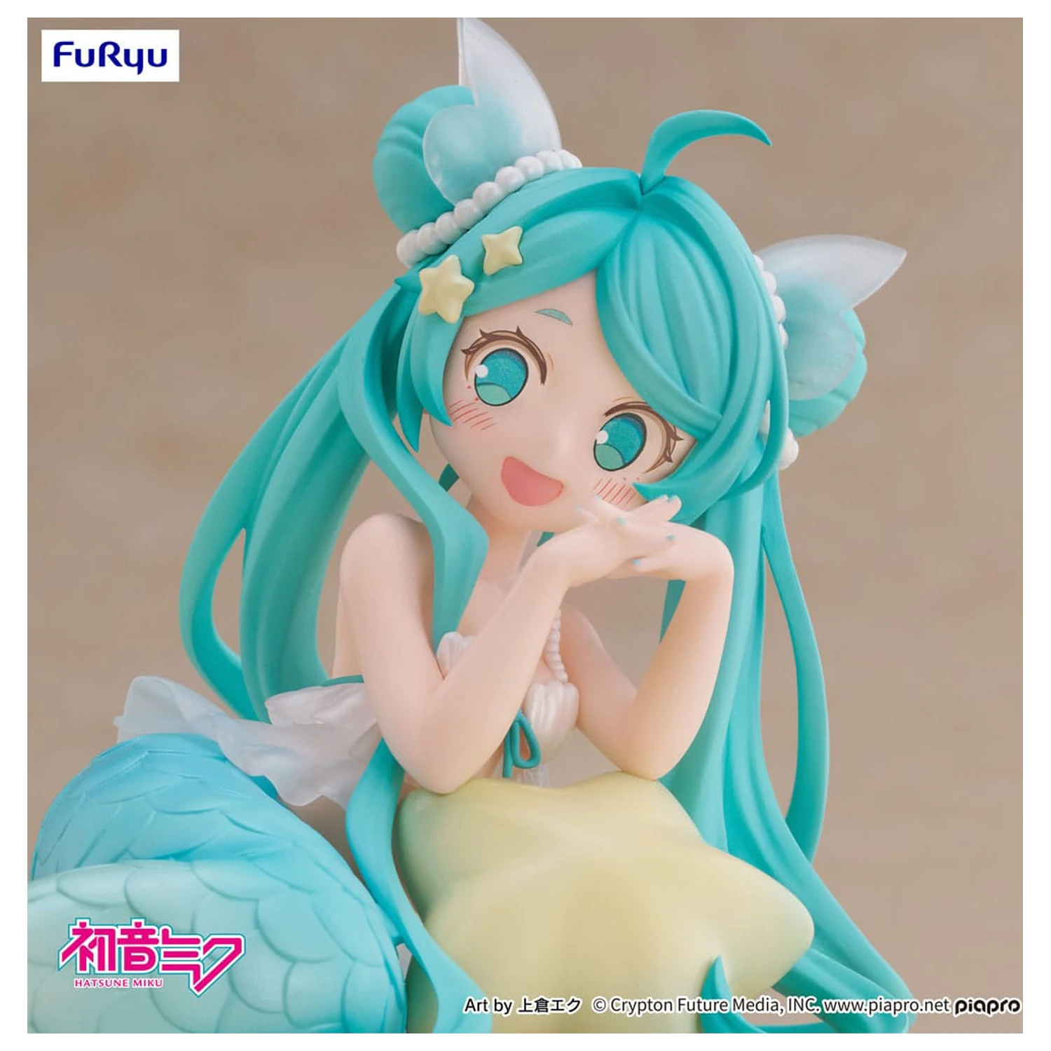 Hatsune Miku Desktop Fairy Hatsune Miku Mermaid Princess Ver. PVC szobor figura 9 cm   termékfotó