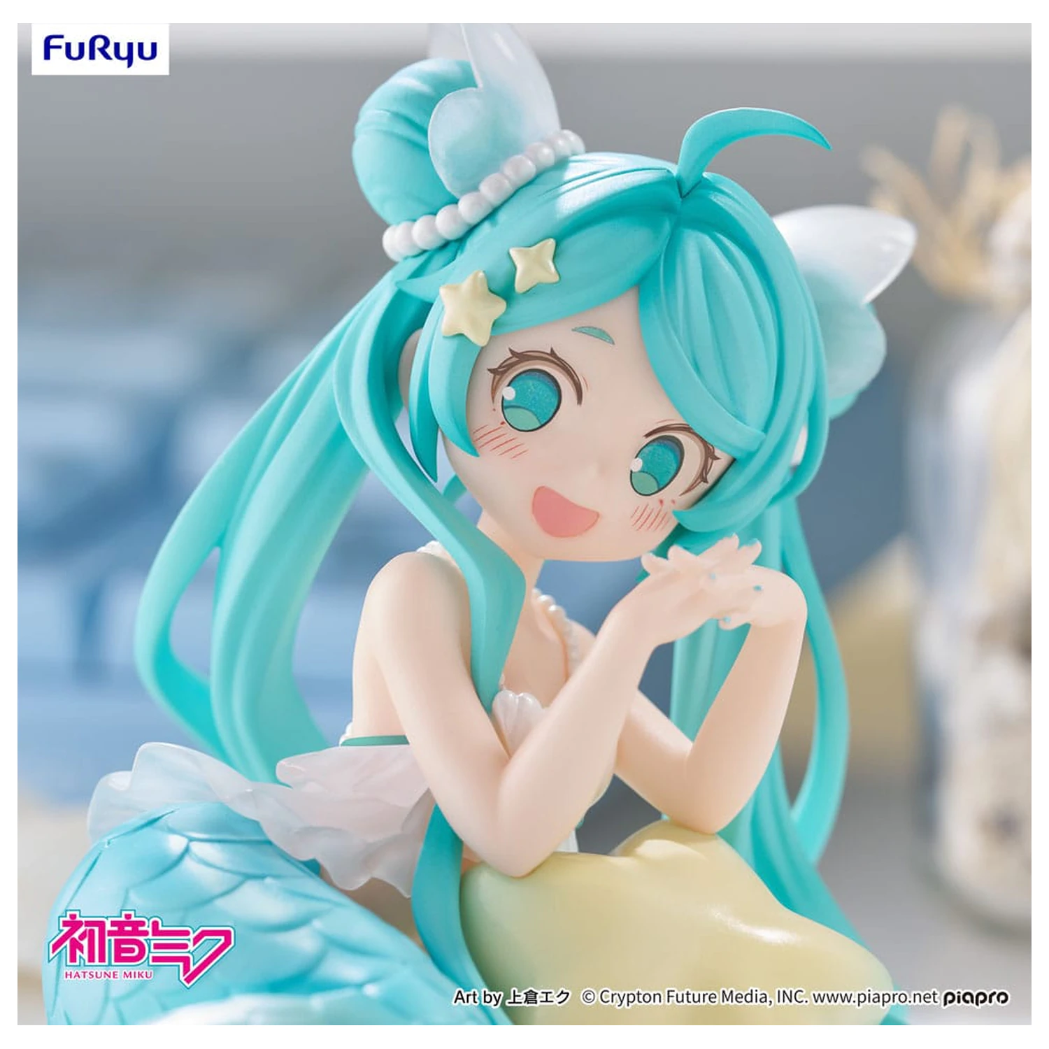 Hatsune Miku Desktop Fairy Hatsune Miku Mermaid Princess Ver. PVC szobor figura 9 cm   termékfotó