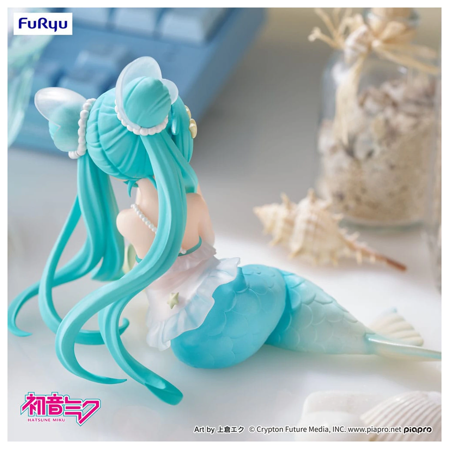 Hatsune Miku Desktop Fairy Hatsune Miku Mermaid Princess Ver. PVC szobor figura 9 cm   termékfotó