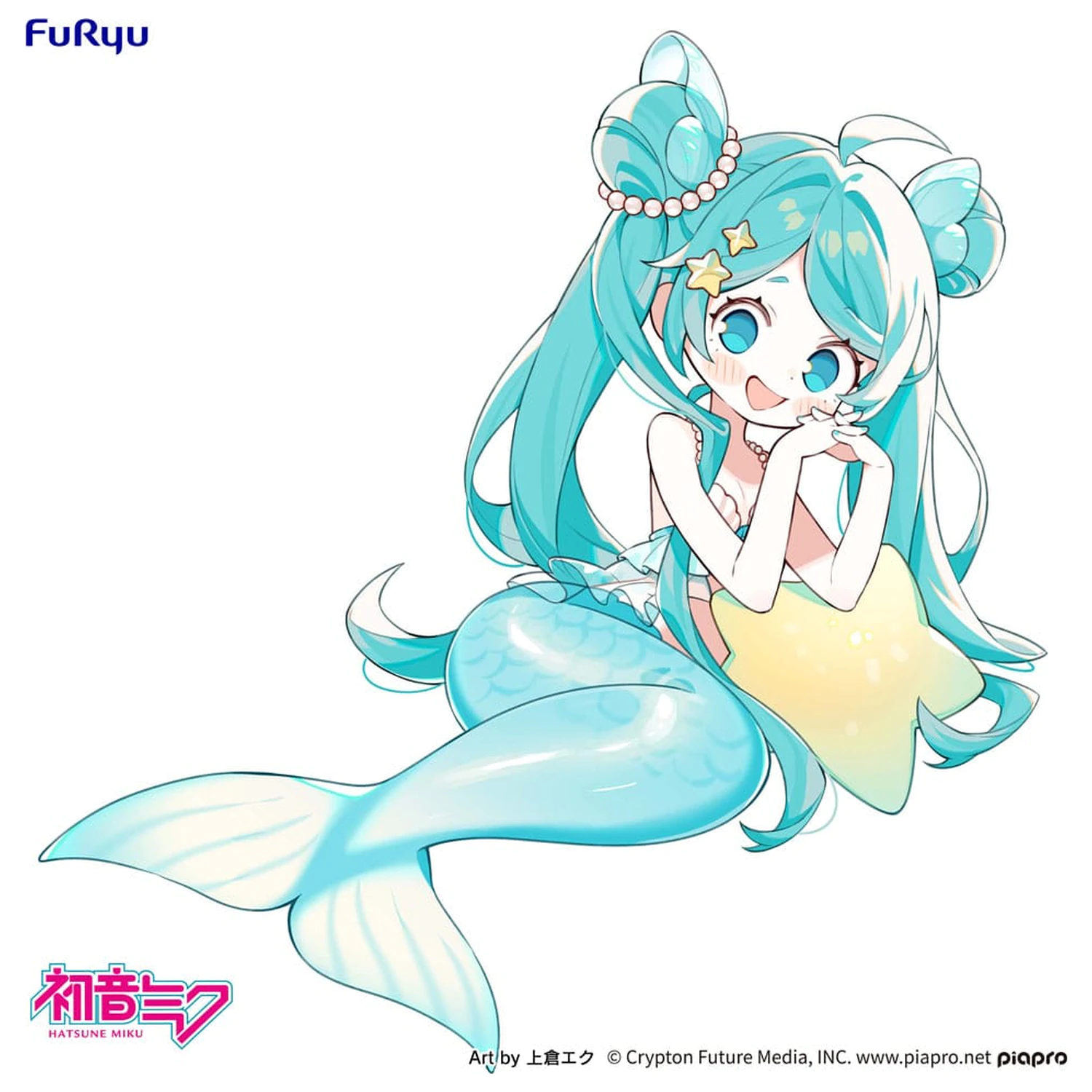 Hatsune Miku Desktop Fairy Hatsune Miku Mermaid Princess Ver. PVC szobor figura 9 cm   termékfotó