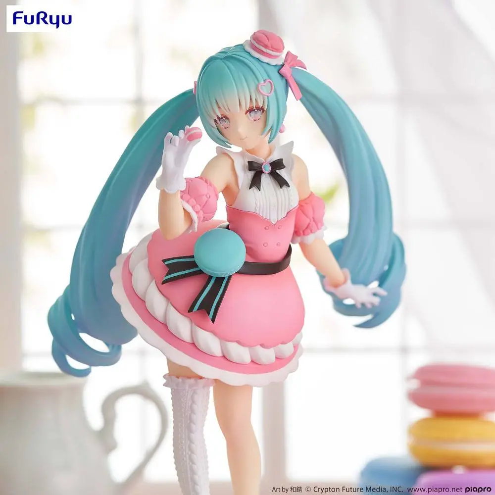 Hatsune Miku Exceed Creative Hatsnue Miku Sweet Sweets Series Macaroon PVC szobor figura 21 cm termékfotó