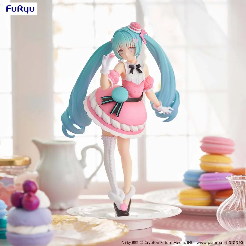 Hatsune Miku Exceed Creative Hatsnue Miku Sweet Sweets Series Macaroon PVC szobor figura 21 cm termékfotó