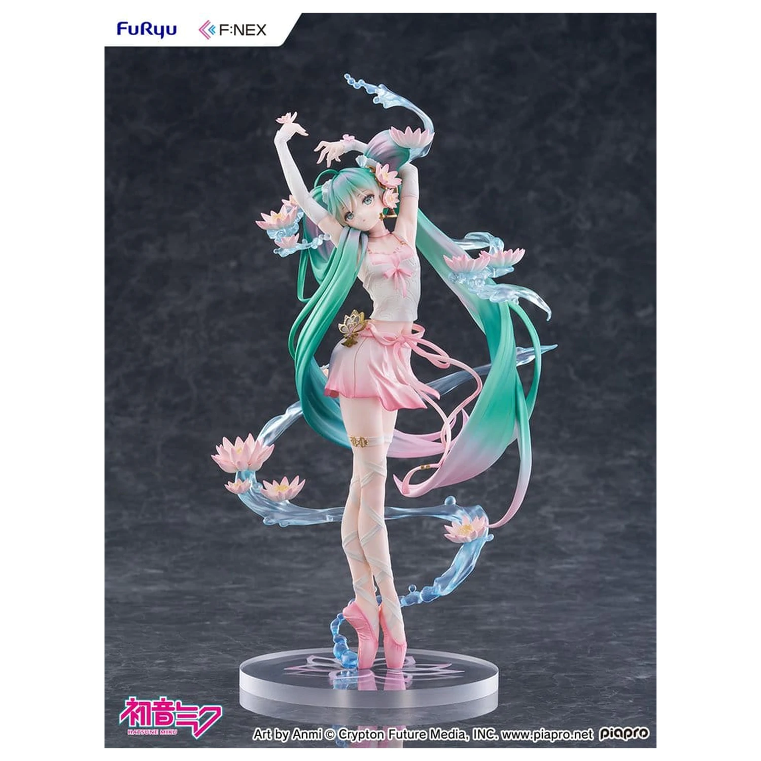 Hatsune Miku F:NEX 1/7 Water lily Ver. PVC szobor figura 27 cm  termékfotó