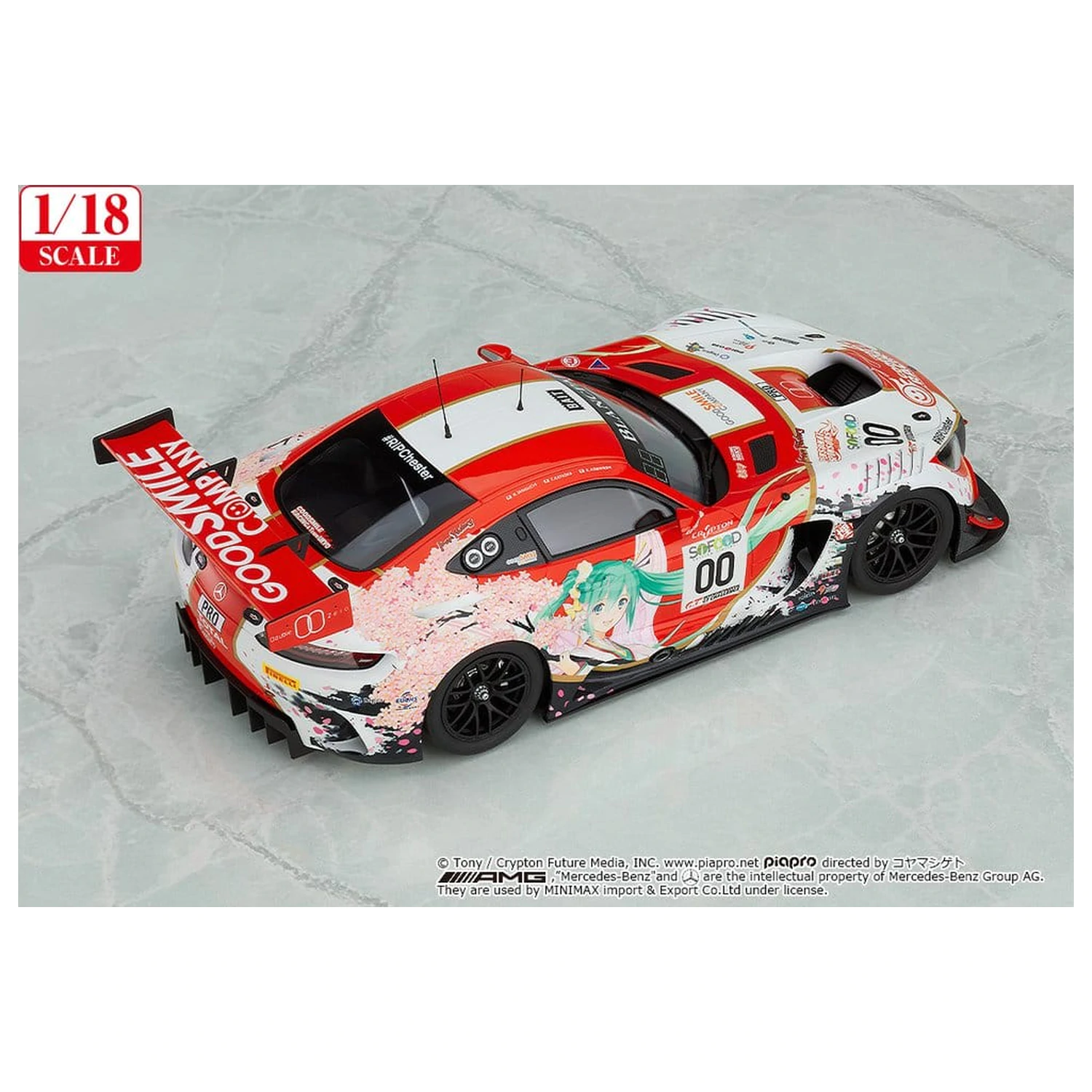 Hatsune Miku GT Project jármű 1/18 Good Smile Hatsune Miku AMG 2017 SPA24H Ver. 26 cm termékfotó